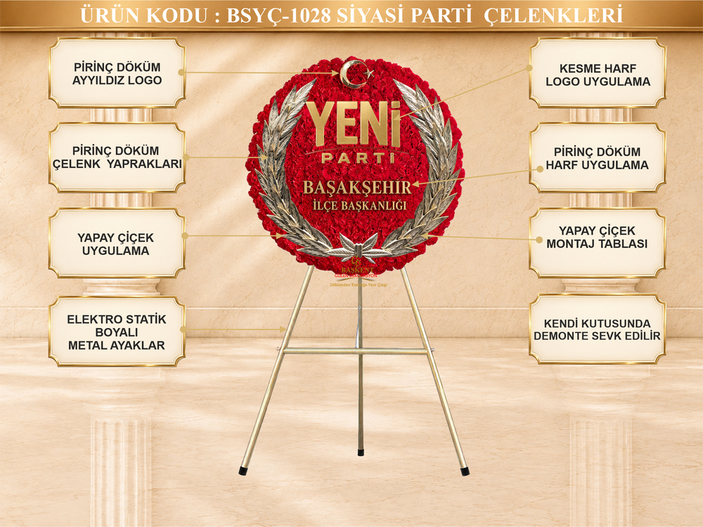 Yeni Parti İlçe Başkanlığı Çelengi görsel 3