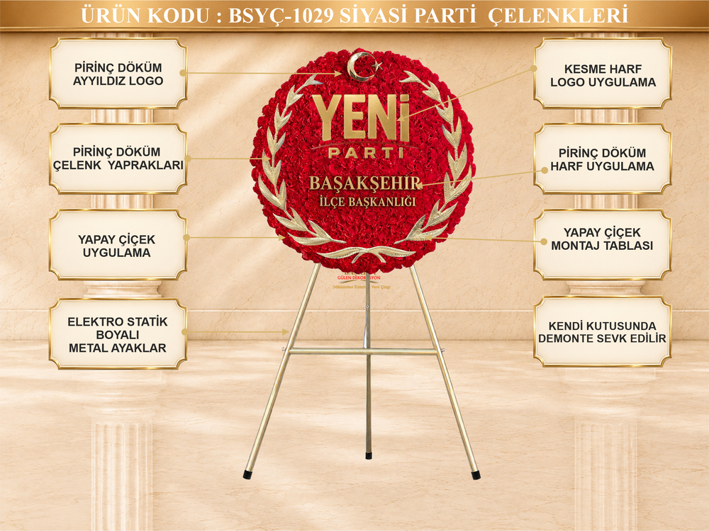 Yeni Parti İlçe Başkanlığı Çelengi görsel 3