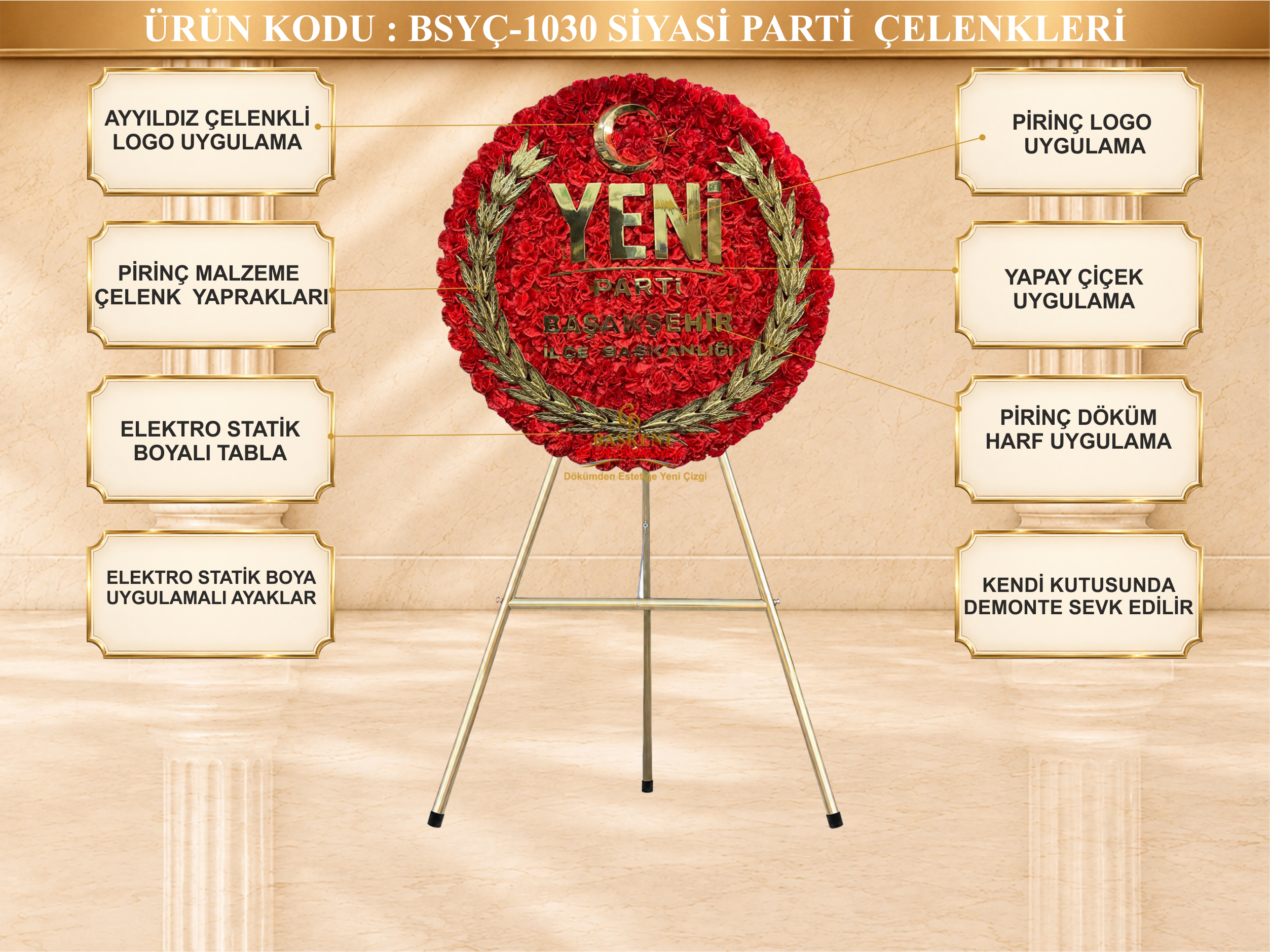 Yeni Parti İlçe Başkanlığı Çelengi görsel 2